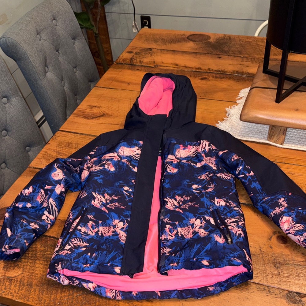 Under Armour Kids Navy and Pink Puffer Jacket